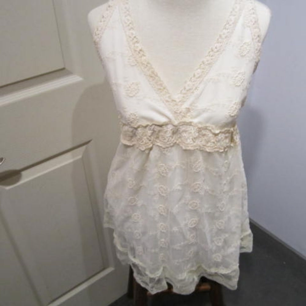 Cream Lace tank by Ultra Pink
